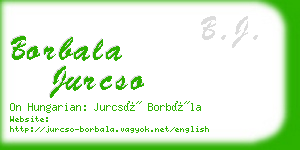 borbala jurcso business card